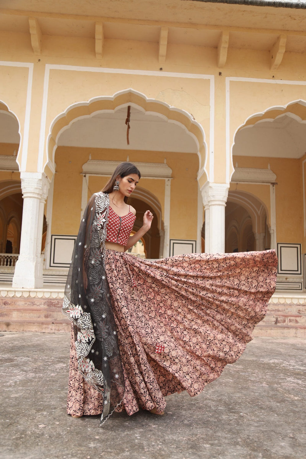 Mira Black Lehenga Set Gulabo Jaipur