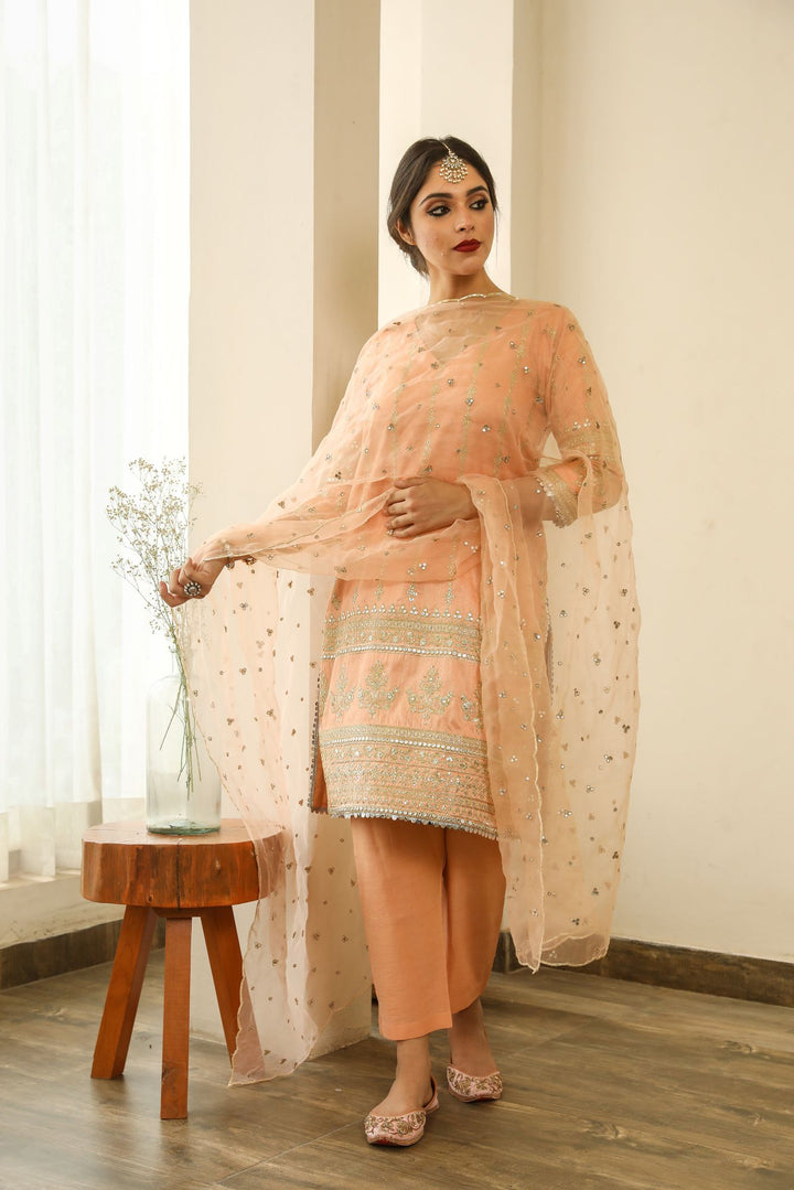 NATASHA PEACH SET Gulabo Jaipur