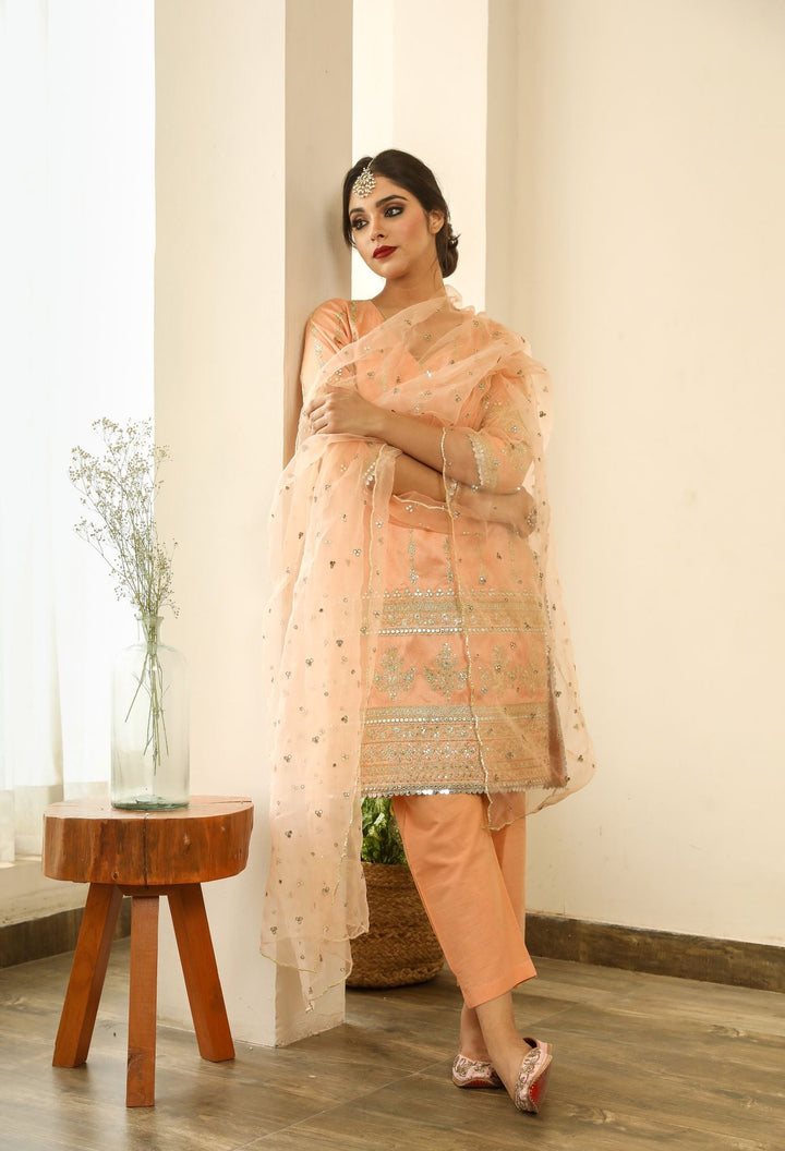 NATASHA PEACH SET Gulabo Jaipur