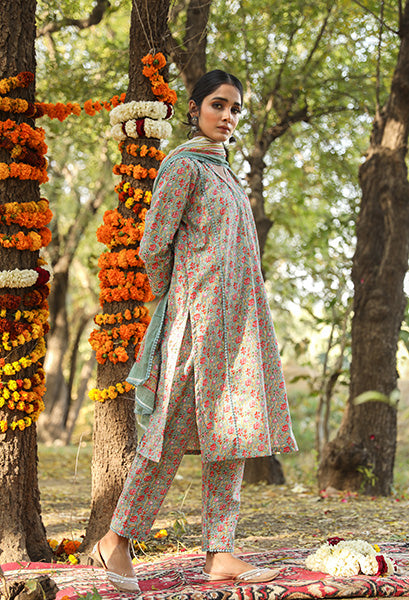 NISHA SKY STRAIGHT SET Gulabo Jaipur