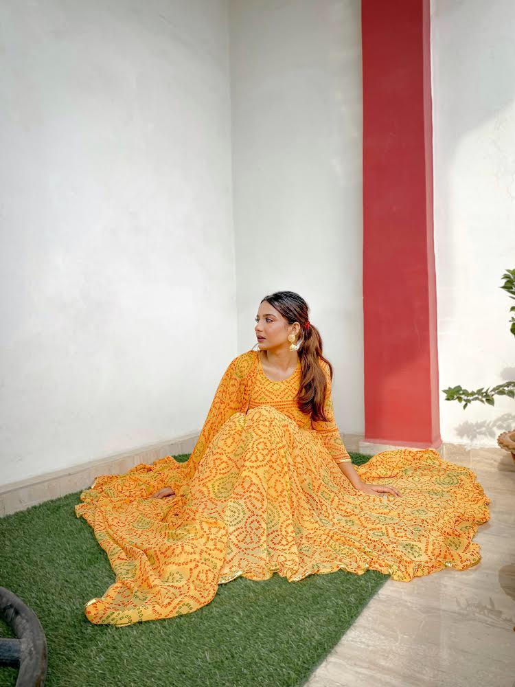 Naaz Yellow Anarkali Set Gulabo Jaipur