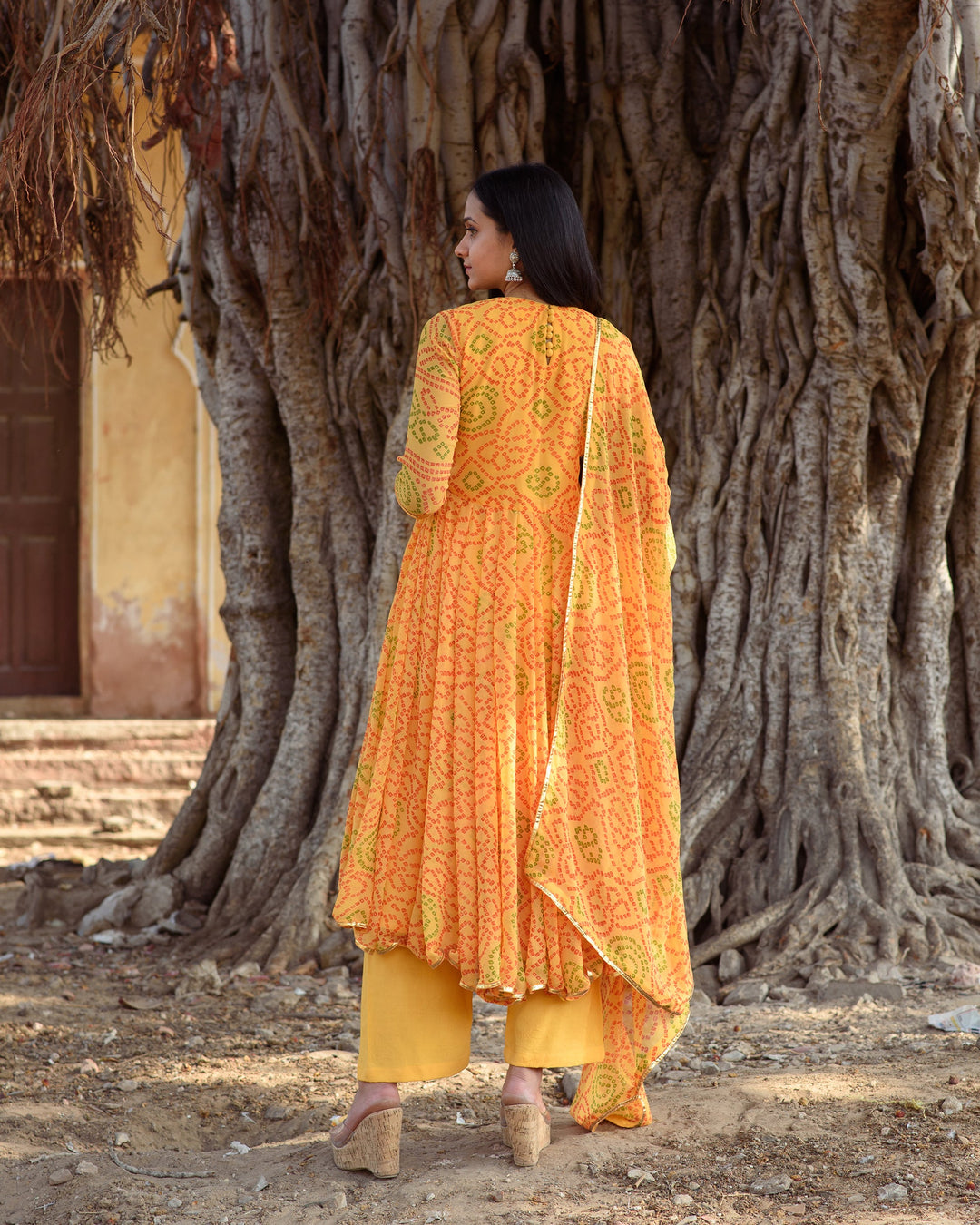 Naaz Yellow Anarkali Set Gulabo Jaipur