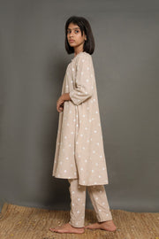 Naina Grey Floral Embroidered Set With Pants 1