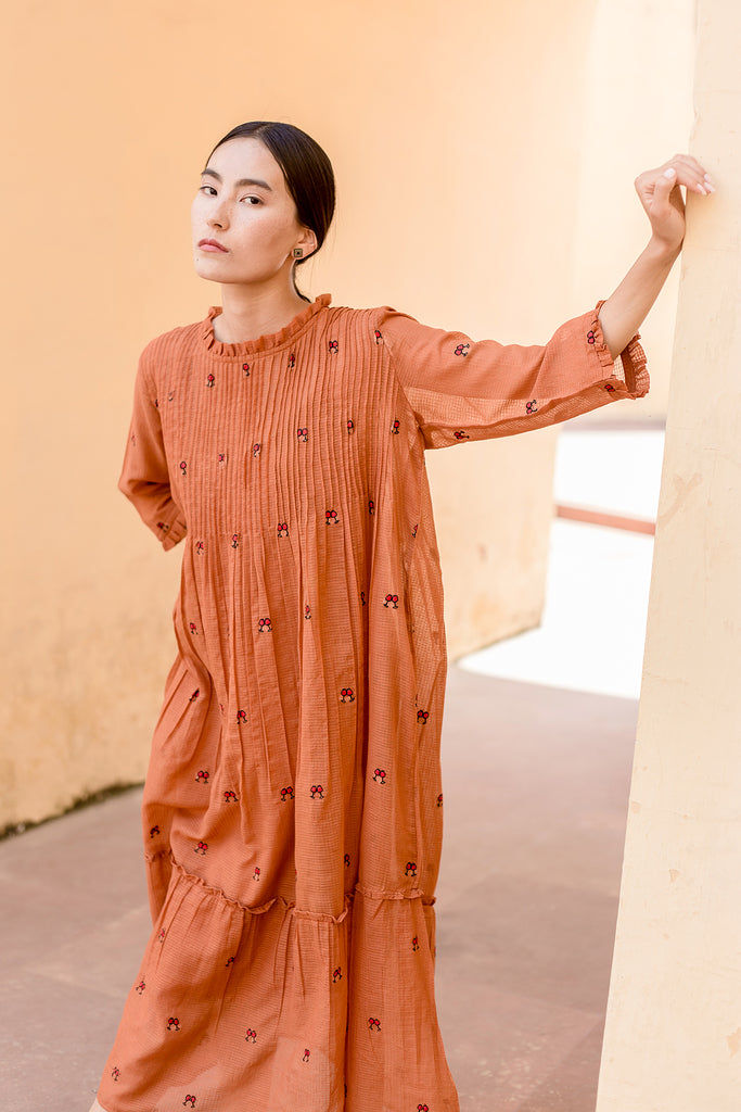 Nayn Brown Dress Gulabo Jaipur