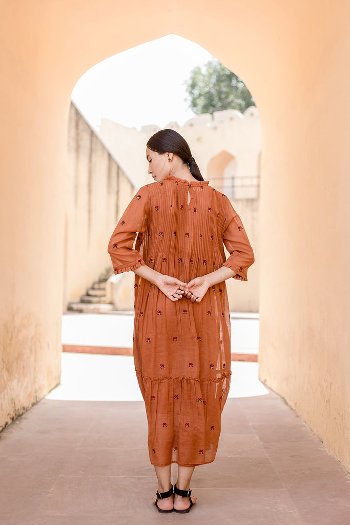 Nayn Brown Dress Gulabo Jaipur