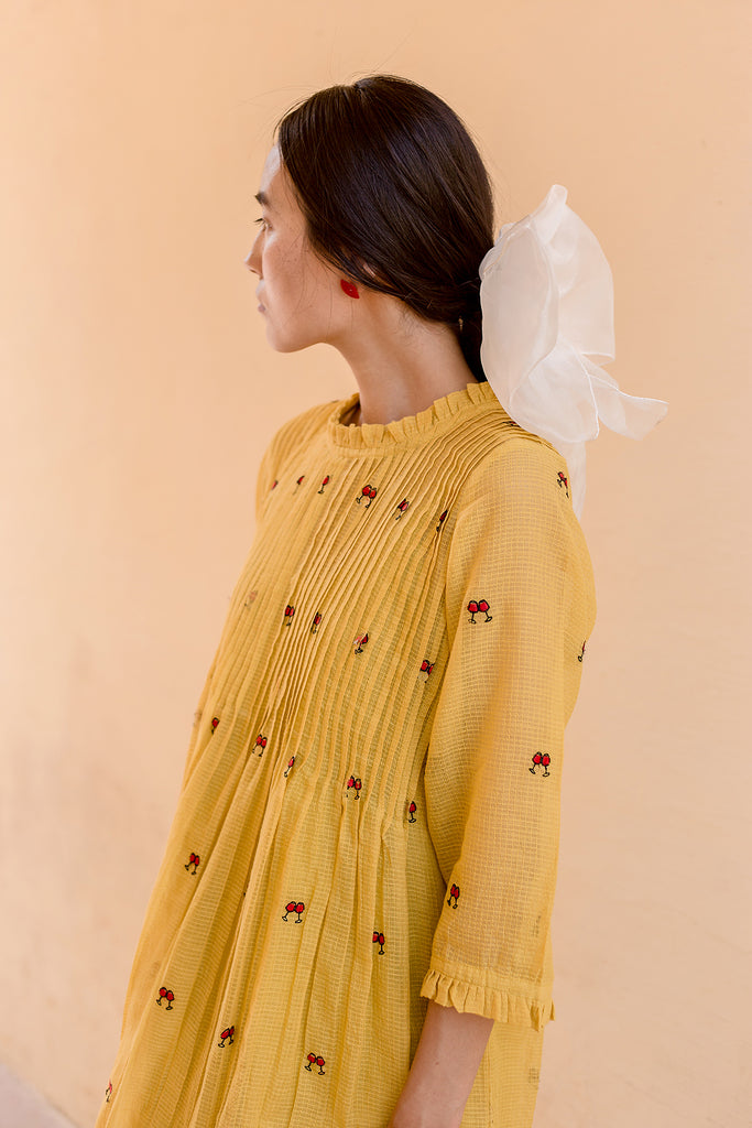 Nayn Mustard Dress Gulabo Jaipur