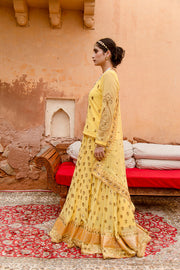 Georgette Nimrat Yellow Lehenga With Matching Dupatta 3