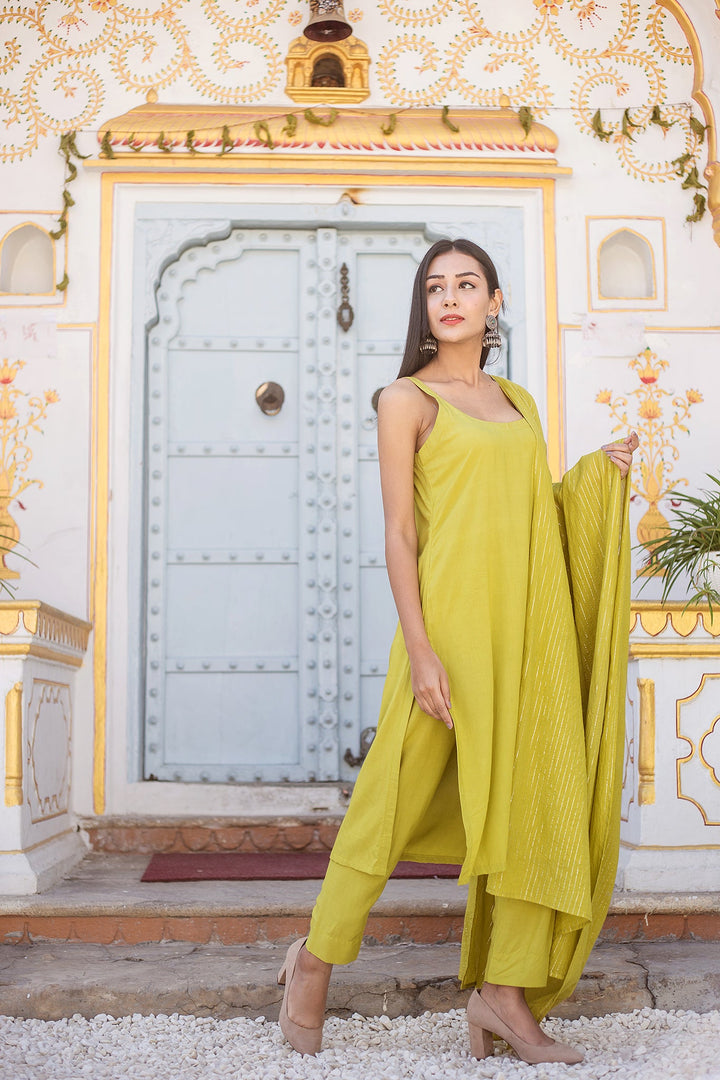 Noori Olive Straight Set Gulabo Jaipur