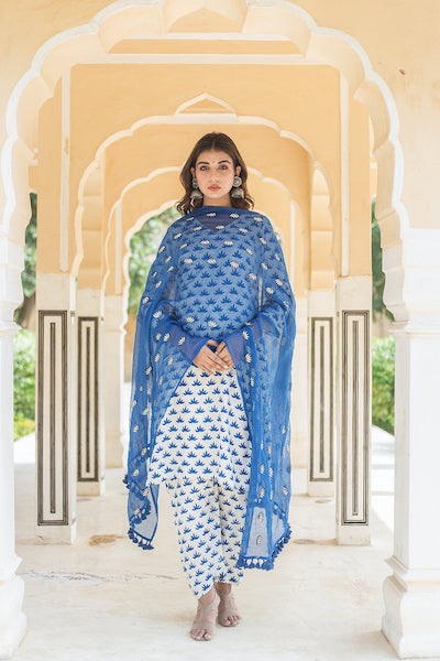 Padmini Blue Straight Set Gulabo Jaipur