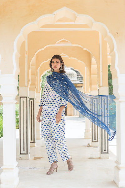 Padmini Blue Straight Set Gulabo Jaipur