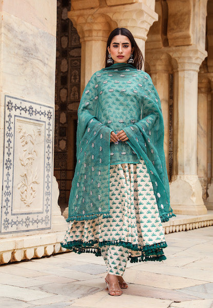 Padmini Green Anarkali Set Gulabo Jaipur