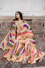 Qala Peach Sharara Set 4