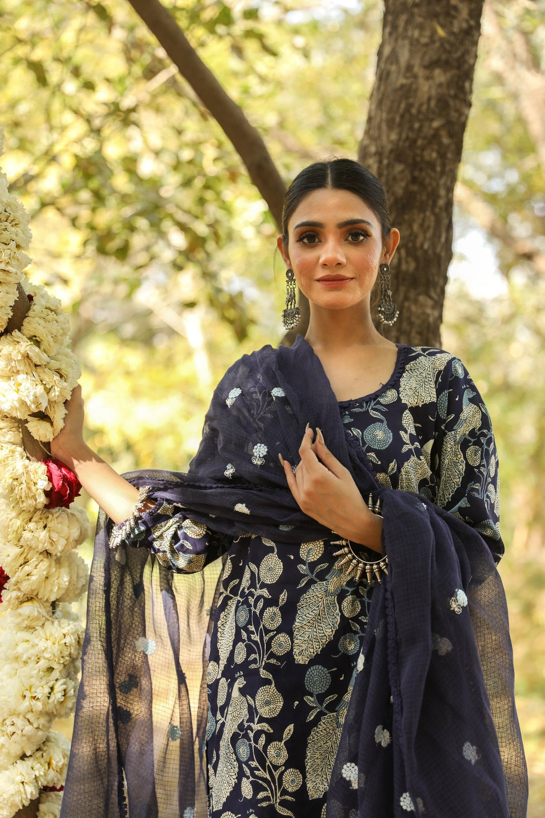 RAAJI NAVY STRAIGHT SET Gulabo Jaipur