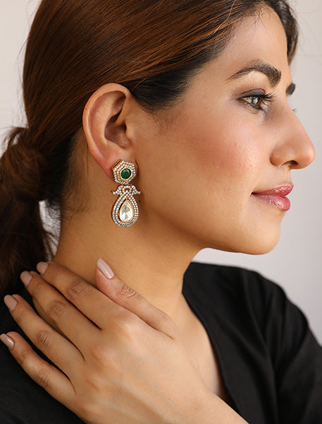 RITU EMERALD EARRINGS SET Gulabo Jaipur