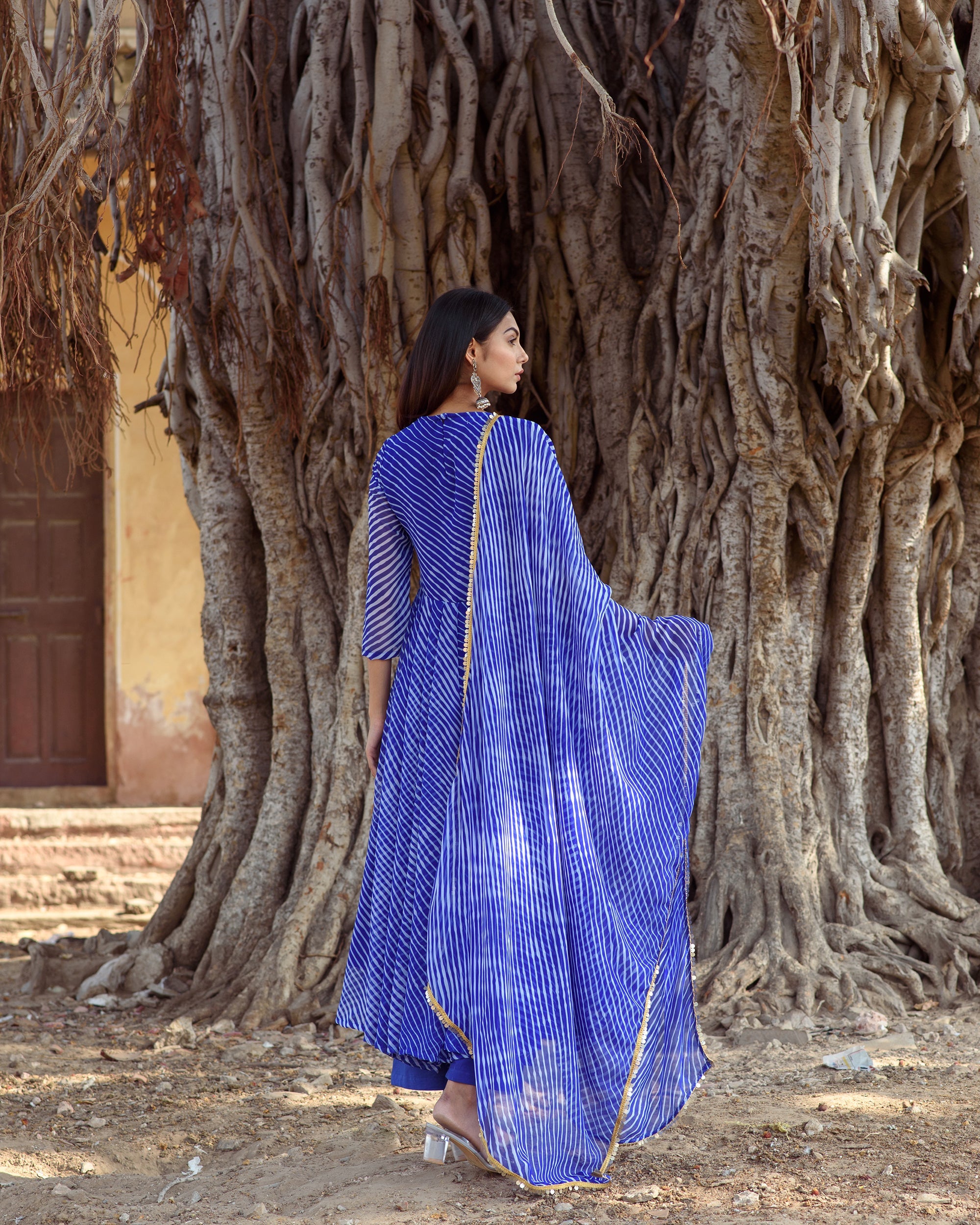 Rang Blue Anarkali Set Gulabo Jaipur