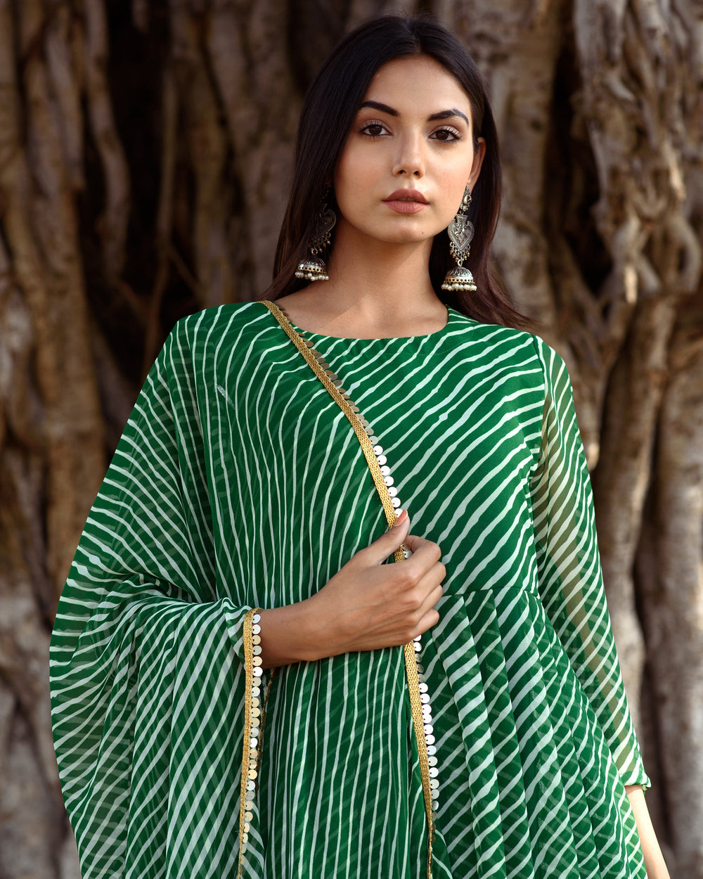 Rang Green Anarkali Set Gulabo Jaipur