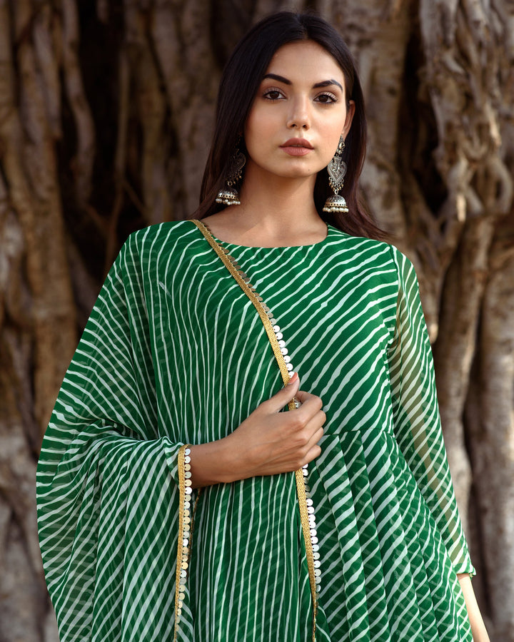 Rang Green Anarkali Set Gulabo Jaipur