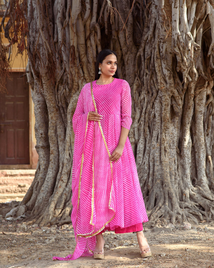 Rang Pink Anarkali Set Gulabo Jaipur