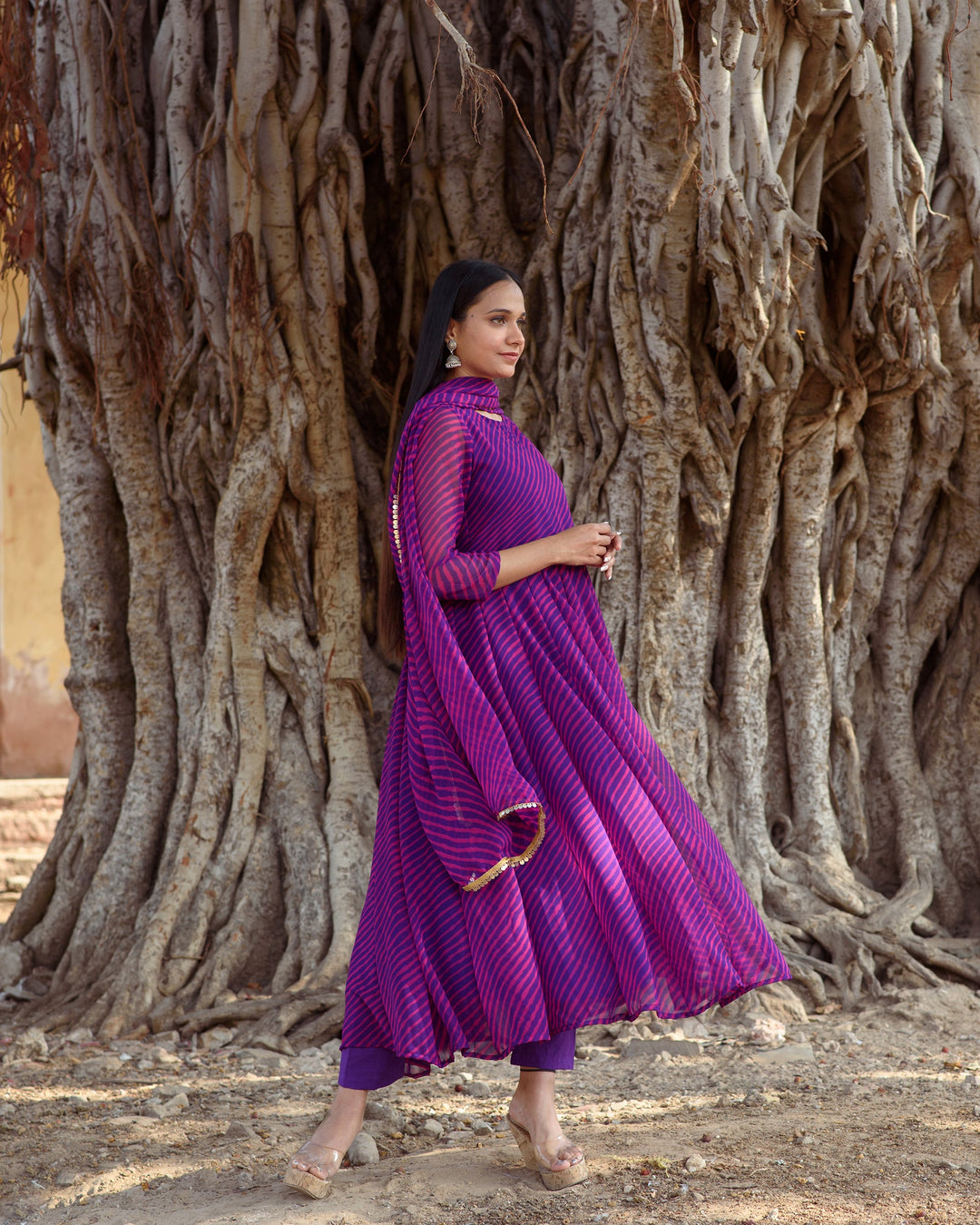 Rang Purple Anarkali Set Gulabo Jaipur
