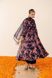 Ruby Blue  Anarkali Set 2