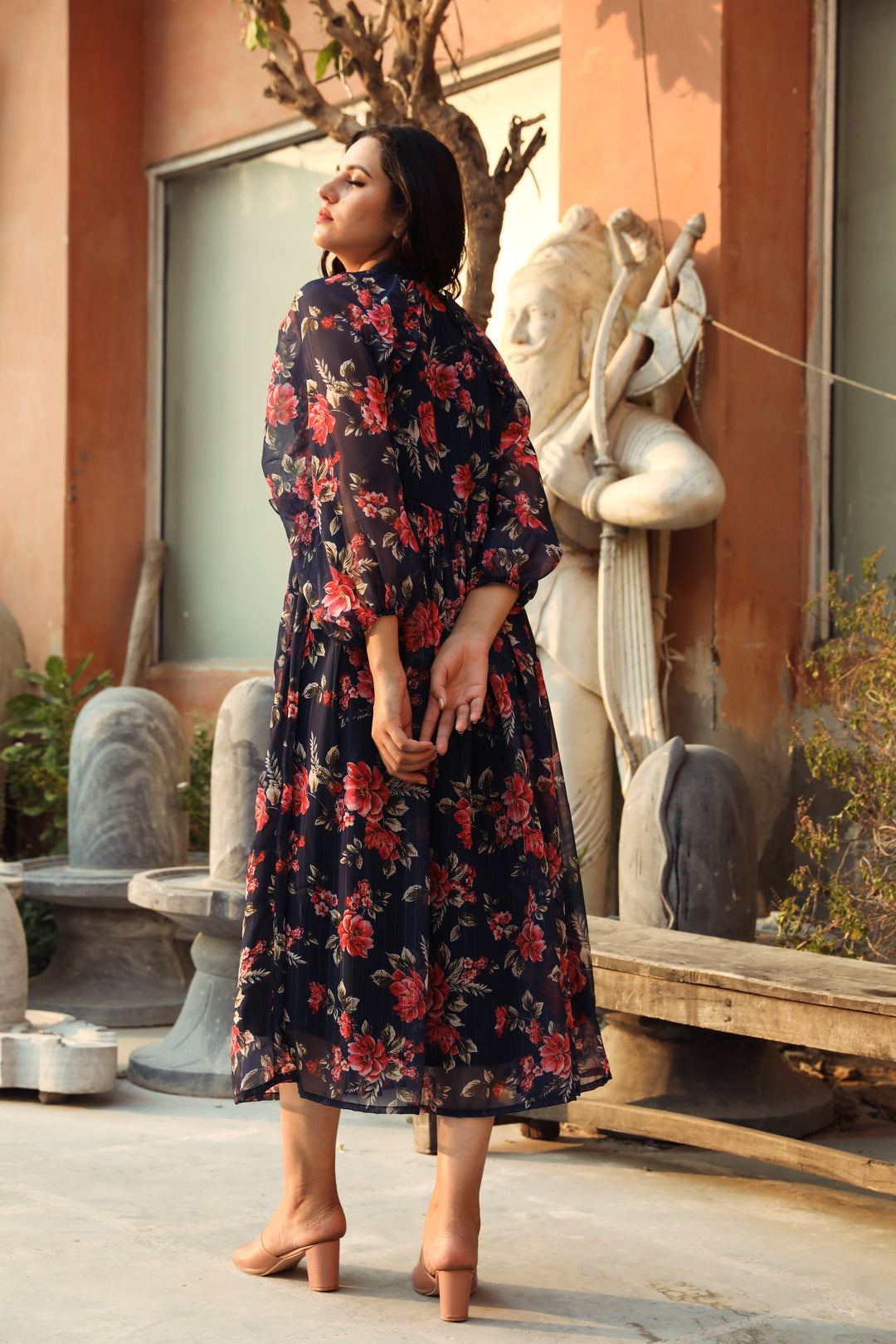 Ruby Blue Dress Gulabo Jaipur