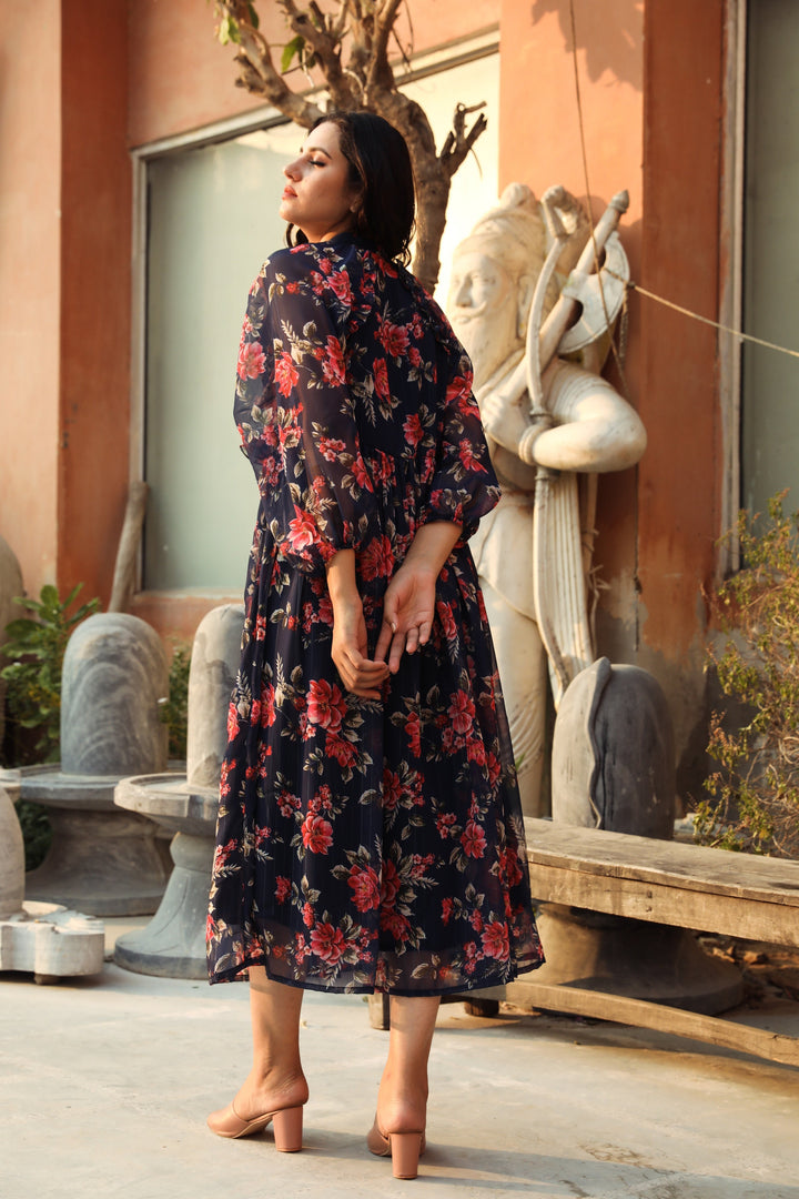 Ruby Blue Dress Gulabo Jaipur
