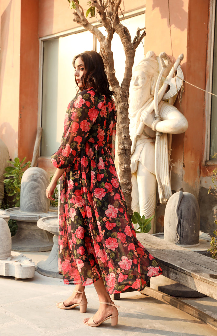 Ruby Red Dress Gulabo Jaipur
