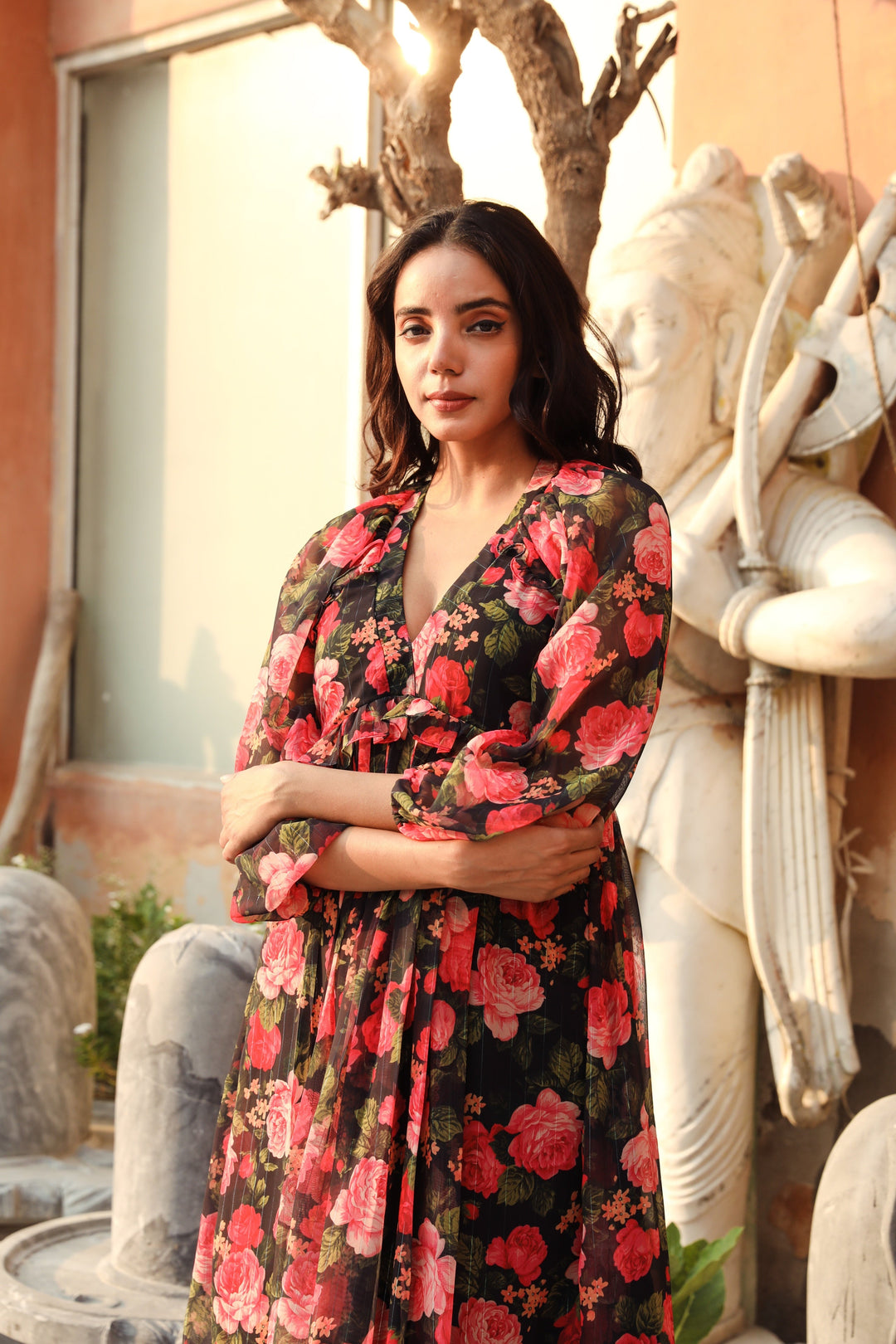Ruby Red Dress Gulabo Jaipur
