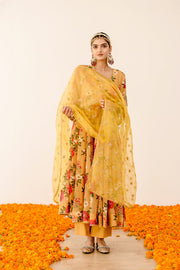 Ruby Yellow Anarkali Set 4