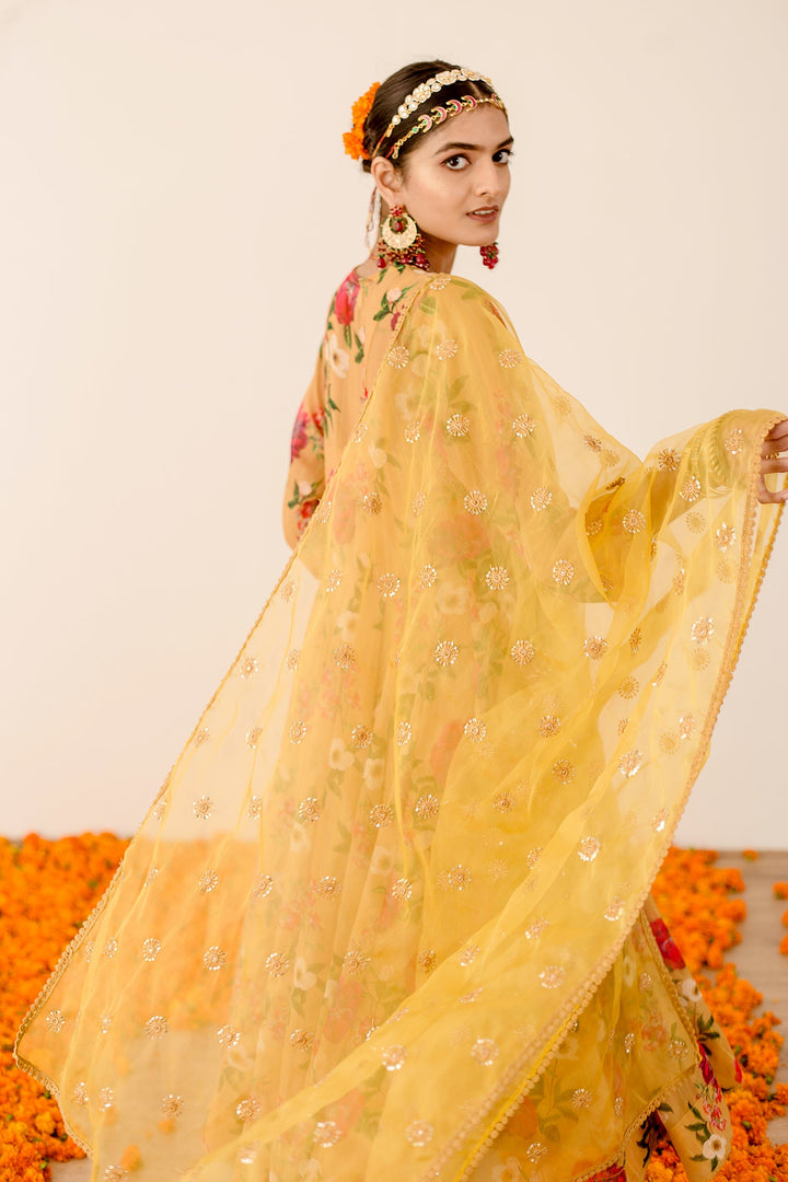 Ruby Yellow Anarkali Set Gulabo Jaipur