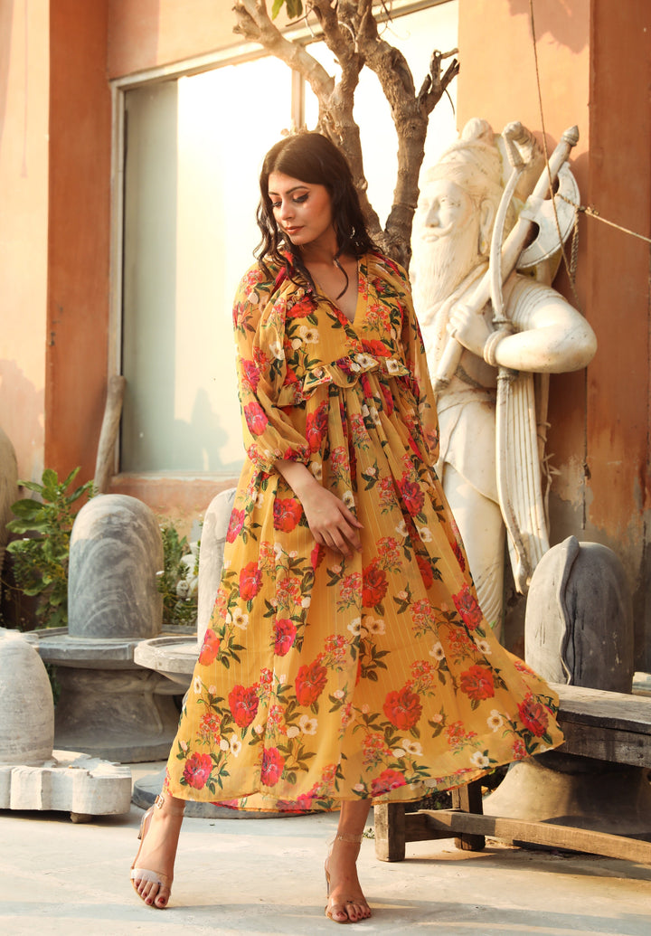 Ruby Yellow Dress Gulabo Jaipur