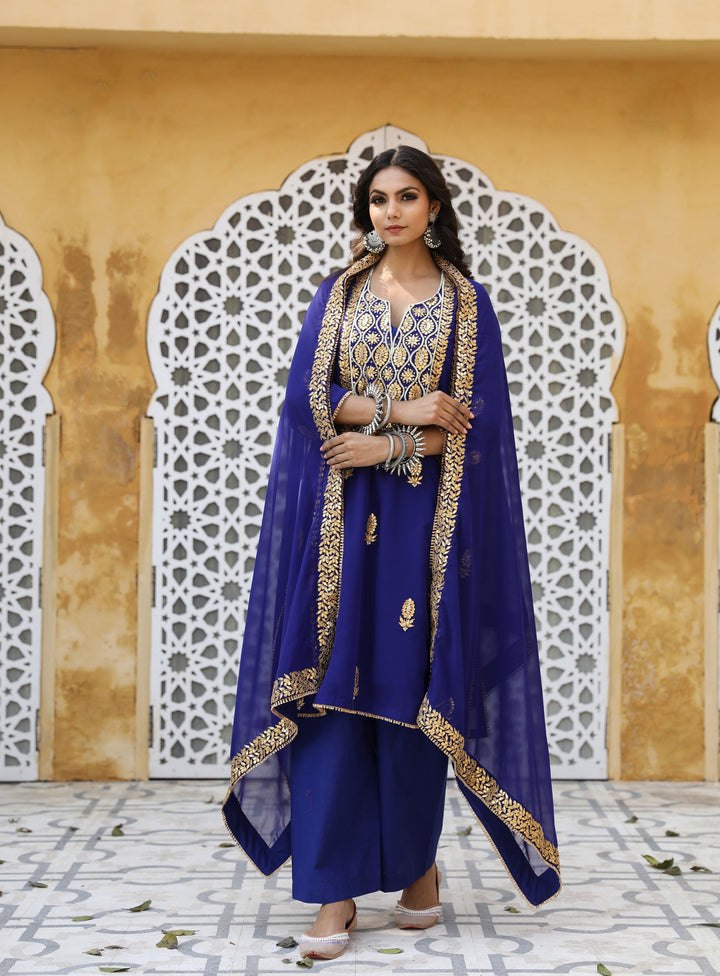 SHIZA BLUE SET Gulabo Jaipur