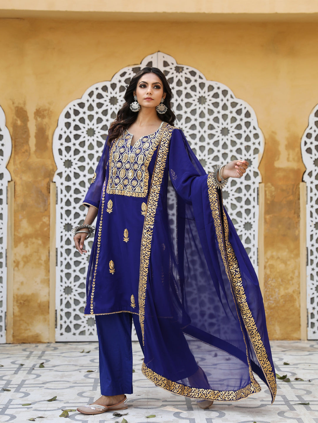 SHIZA BLUE SET Gulabo Jaipur