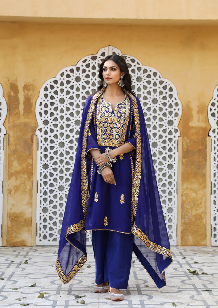 SHIZA BLUE SET Gulabo Jaipur