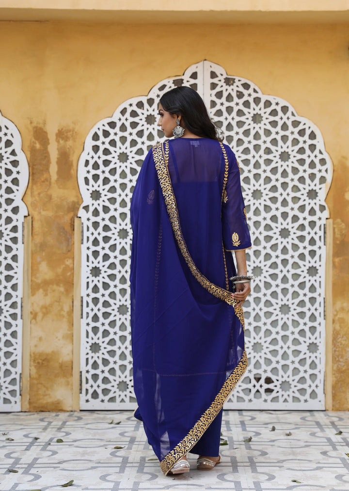 SHIZA BLUE SET Gulabo Jaipur