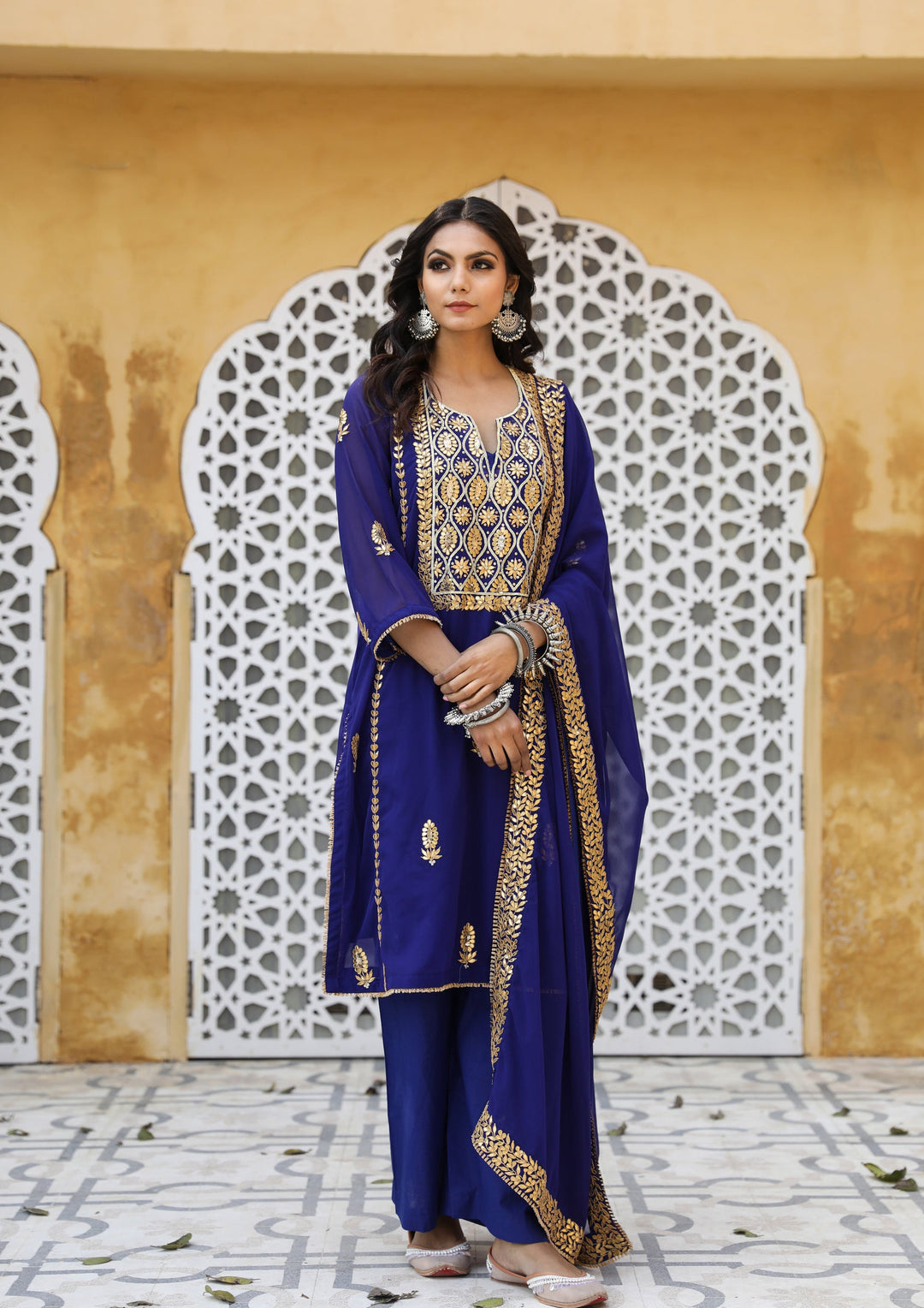 SHIZA BLUE SET Gulabo Jaipur