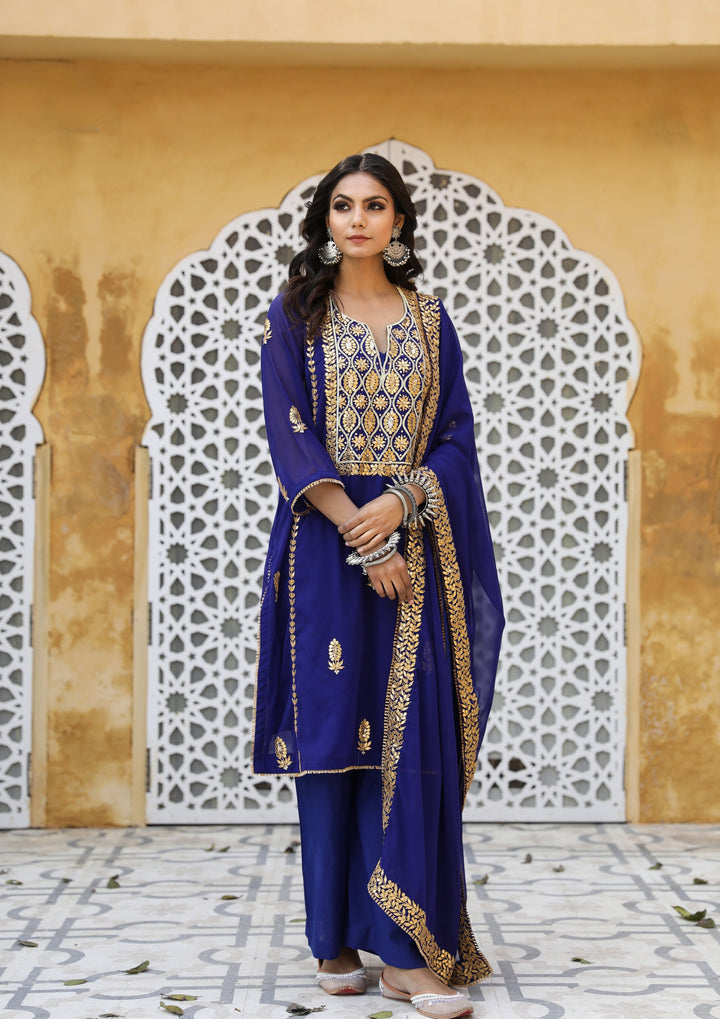 SHIZA BLUE SET Gulabo Jaipur