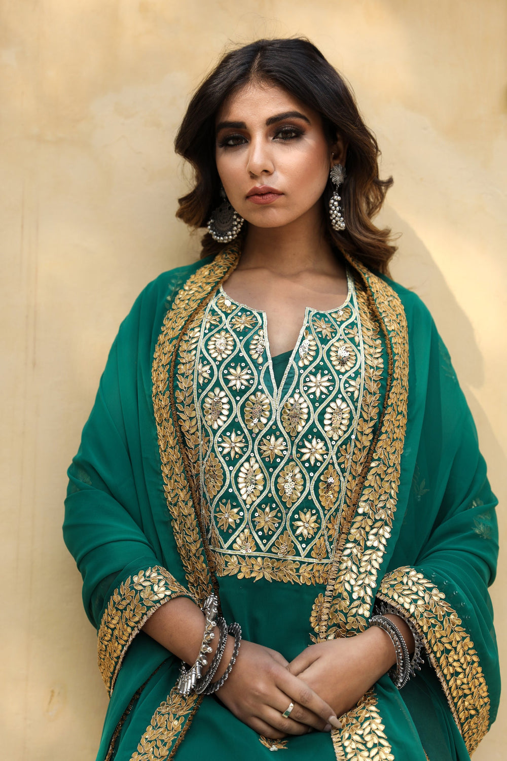 SHIZA GREEN SET Gulabo Jaipur