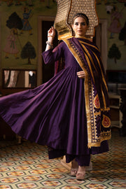 Shri Purple Anarkali Set 3