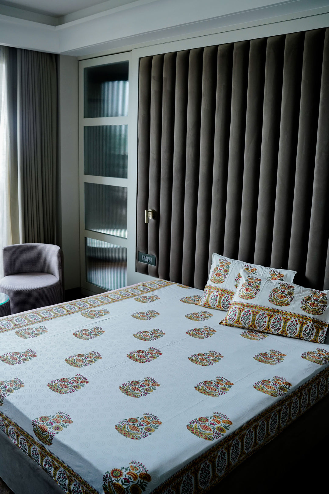 MUSTARD FLOWER POT BEDSHEET