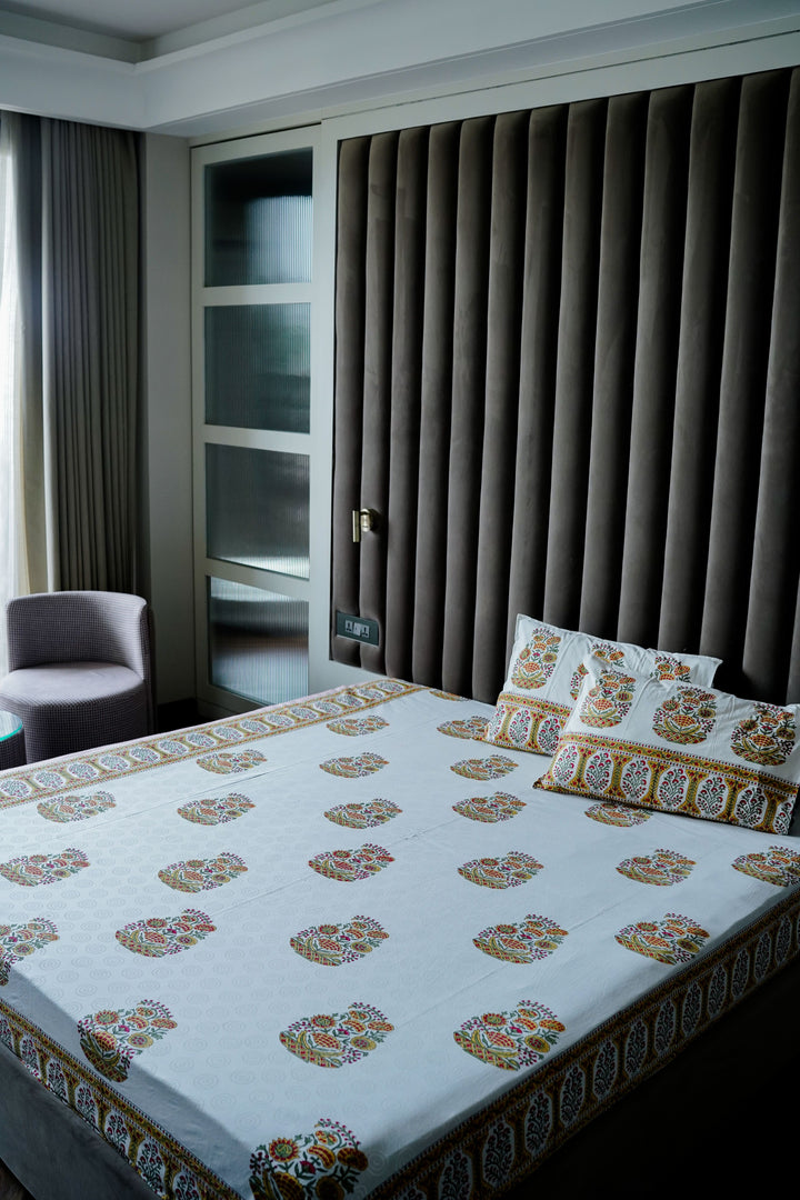 MUSTARD FLOWER POT BEDSHEET