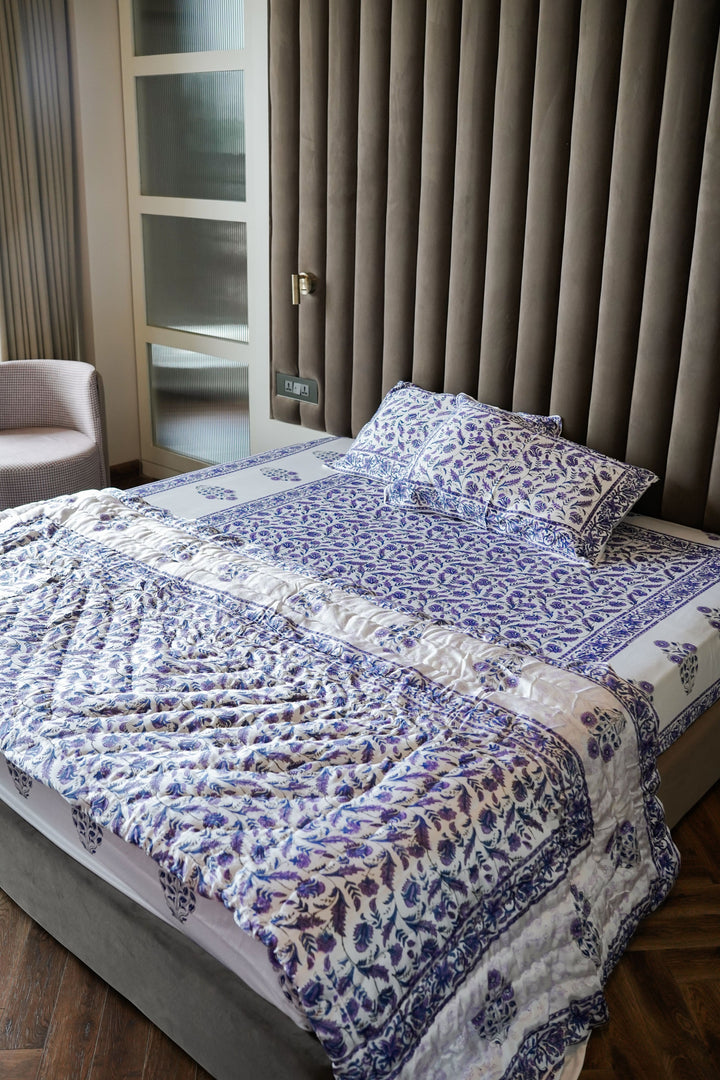 PURPLE MARIGOLD BEDSHEET SET