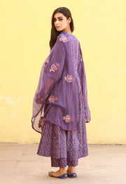 Sunflower Purple Anarkali Set 4