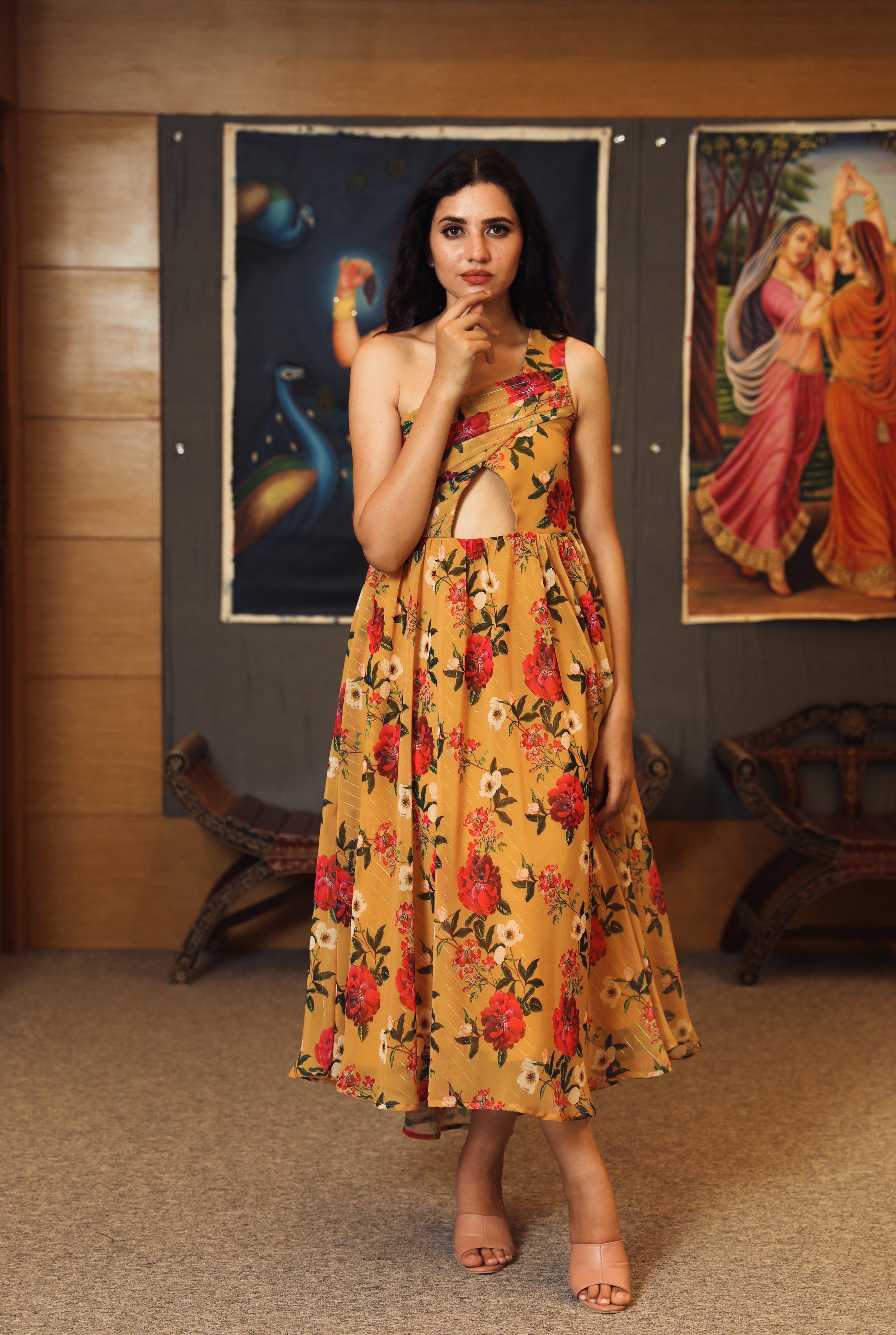 Sarah Yellow Dress Gulabo Jaipur