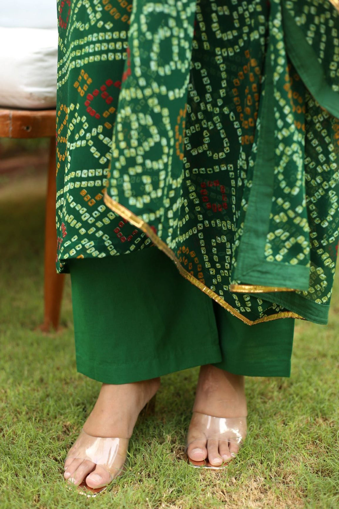 Shamita Shetty in Naaz Green Straight Set Gulabo Jaipur