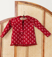 Shyla Red Cotton Co-Ord Set With Jacket 9