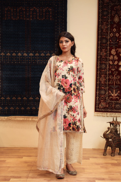 Soha Cotton Straight Kurta Set With Doriya Dupatta