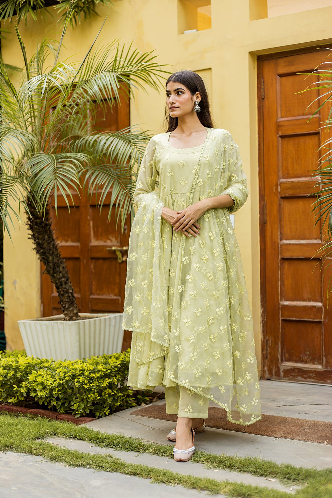 Suhana Pista Anarkali Set Gulabo Jaipur