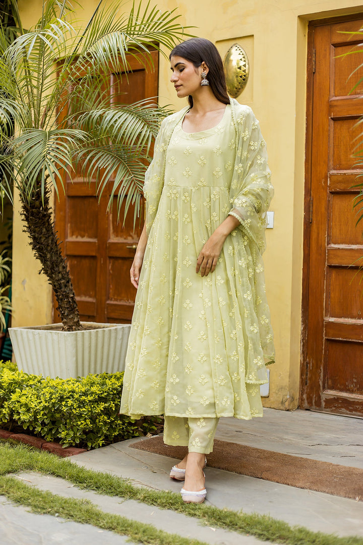 Suhana Pista Anarkali Set Gulabo Jaipur