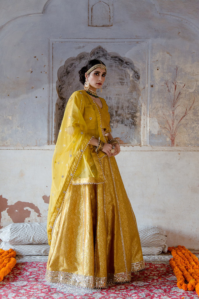 Swati Yellow Lehenga Gulabo Jaipur